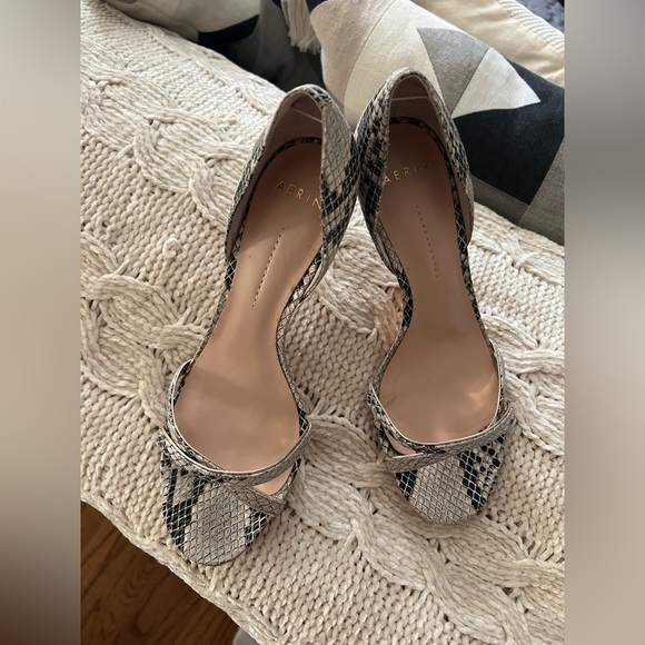 AERIN Cocobay Snakeskin Print Leather Open Toe 3.5" Pump
Heels✨ - Picture 1 of 4